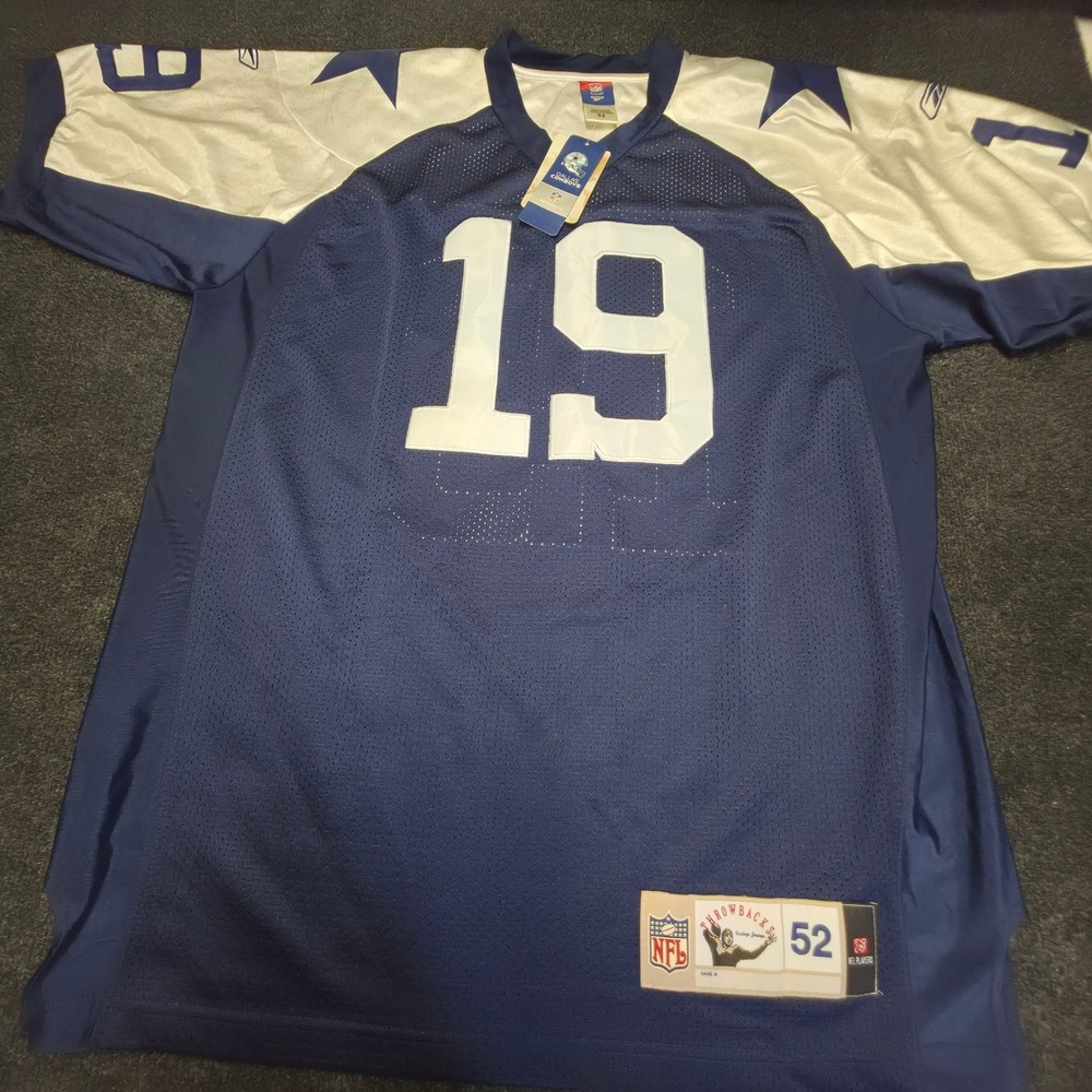 Reebok NFL Dallas Cowboys Miles Austin 19 Throwbacks Jersey Navy Blue Mens 52